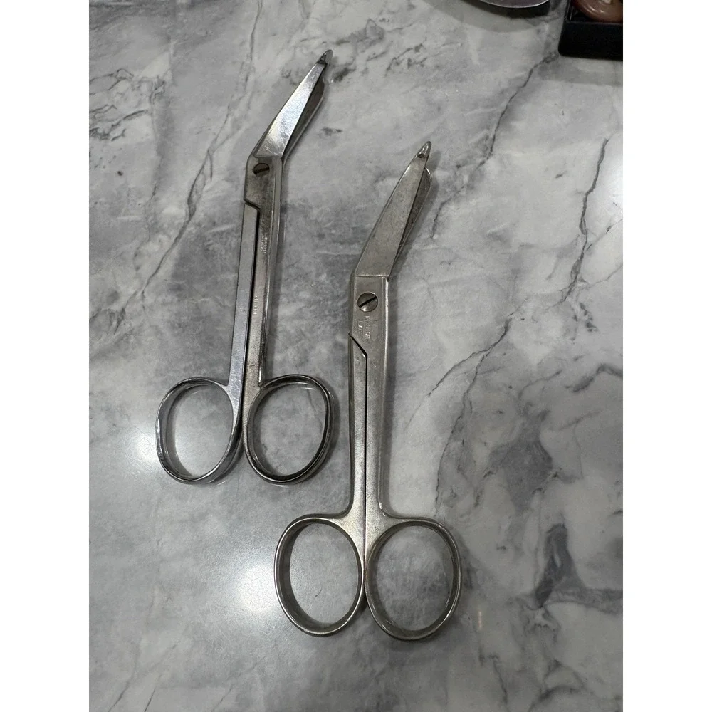 Military Bandage Scissors U.S.G. Issued Stainless‎ Set Of 2 Circa 1980's